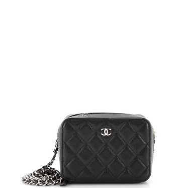 CHANEL Square CC Chain Camera Bag Quilted Caviar … - image 1