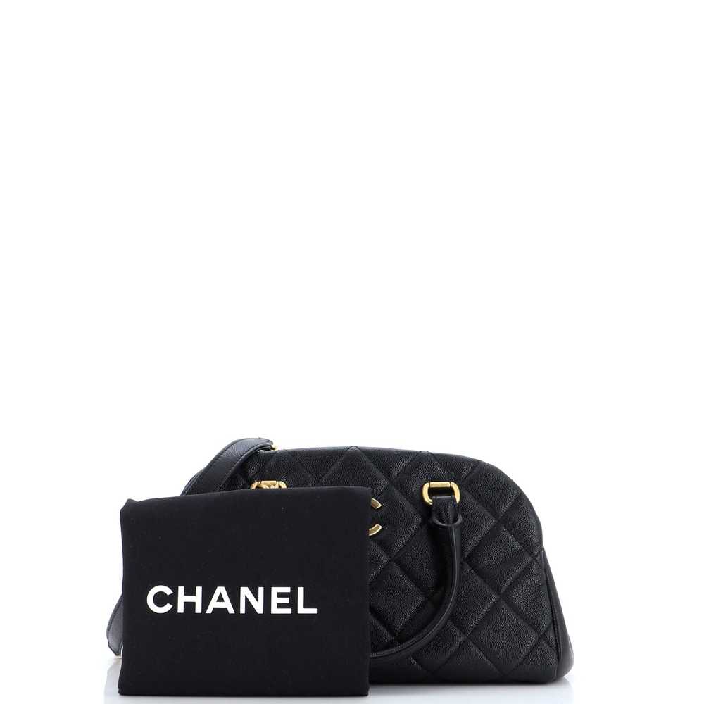 CHANEL CC Chain Compartment Top Handle Bowling Ba… - image 2