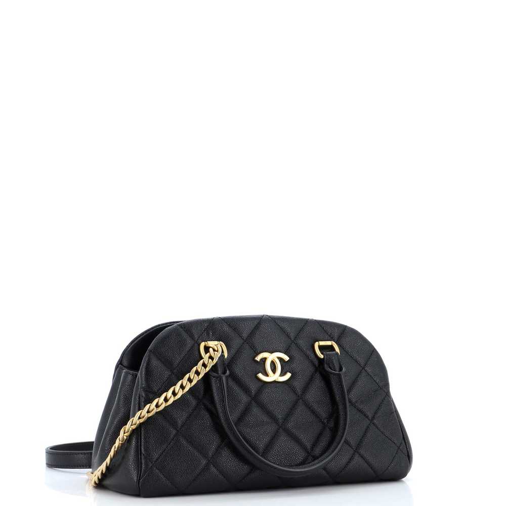 CHANEL CC Chain Compartment Top Handle Bowling Ba… - image 3