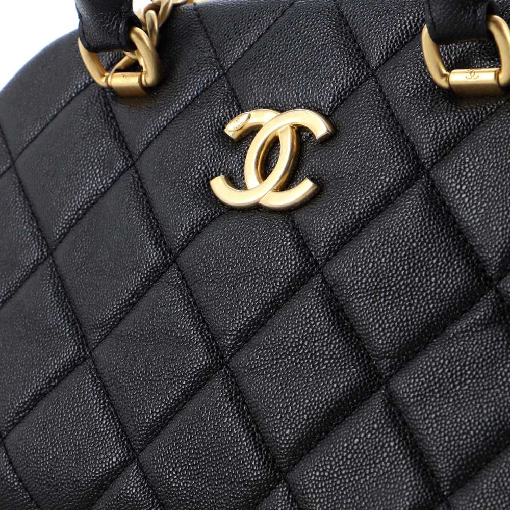 CHANEL CC Chain Compartment Top Handle Bowling Ba… - image 7