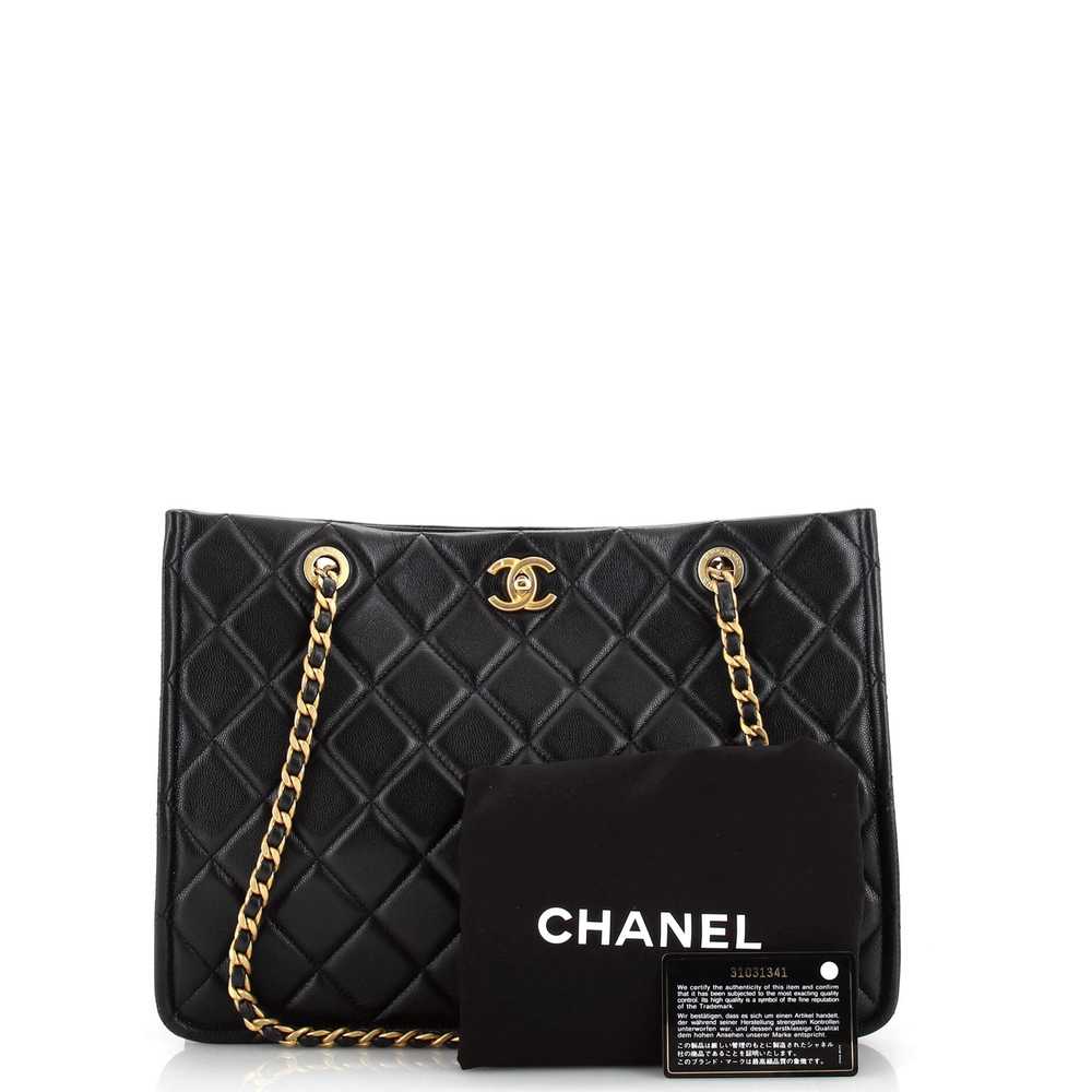 CHANEL Sweet Classic Shopping Tote Quilted Caviar… - image 2