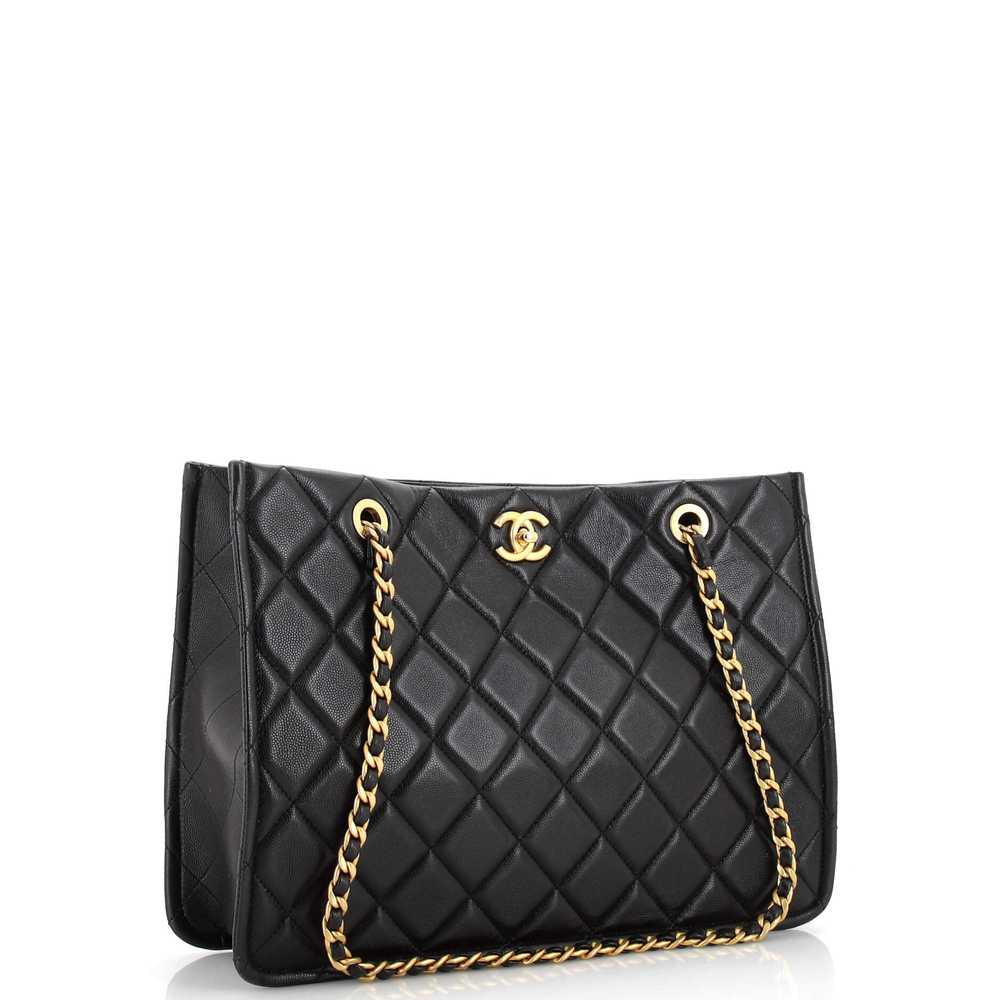 CHANEL Sweet Classic Shopping Tote Quilted Caviar… - image 3