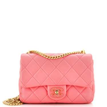 CHANEL Pending CC Square Flap Bag Quilted Lambskin