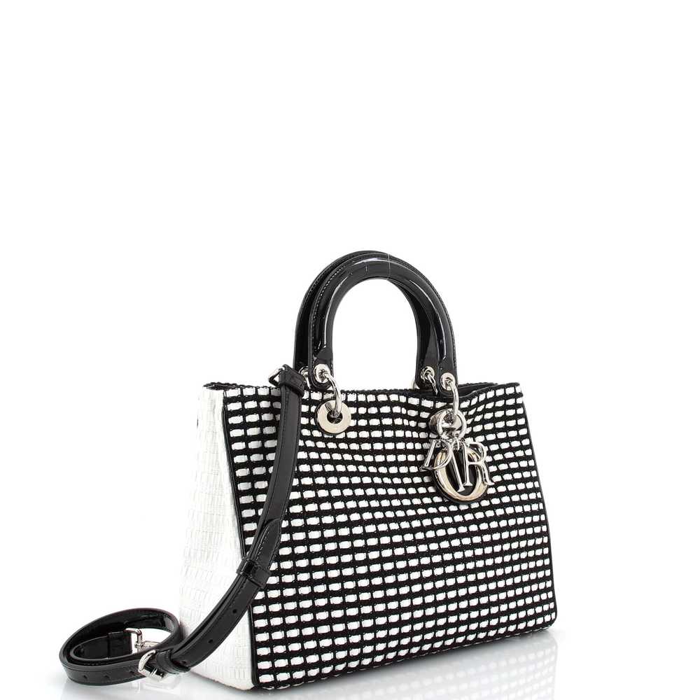 Christian Dior Diorissimo Tote Patent and Tweed L… - image 3