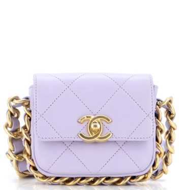 CHANEL Framing Chain Flap Bag Quilted Calfskin Min