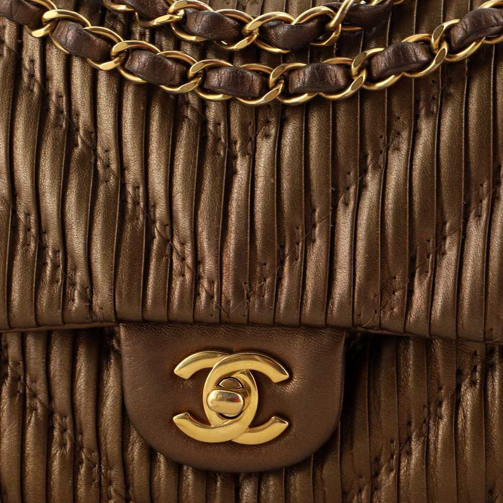 CHANEL Coco Pleats Classic Double Flap Bag Pleate… - image 6