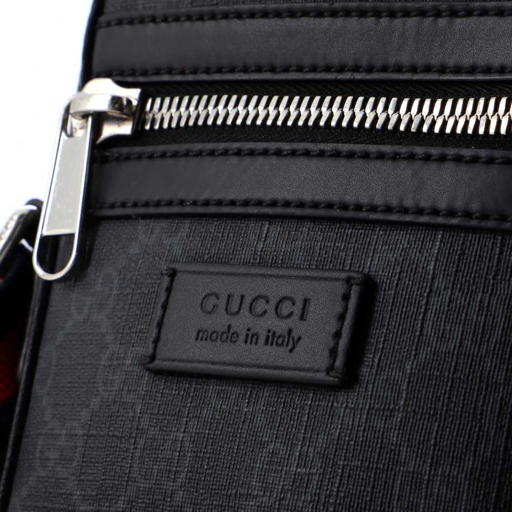 GUCCI Web Strap Front Zip Messenger Bag GG Coated… - image 6