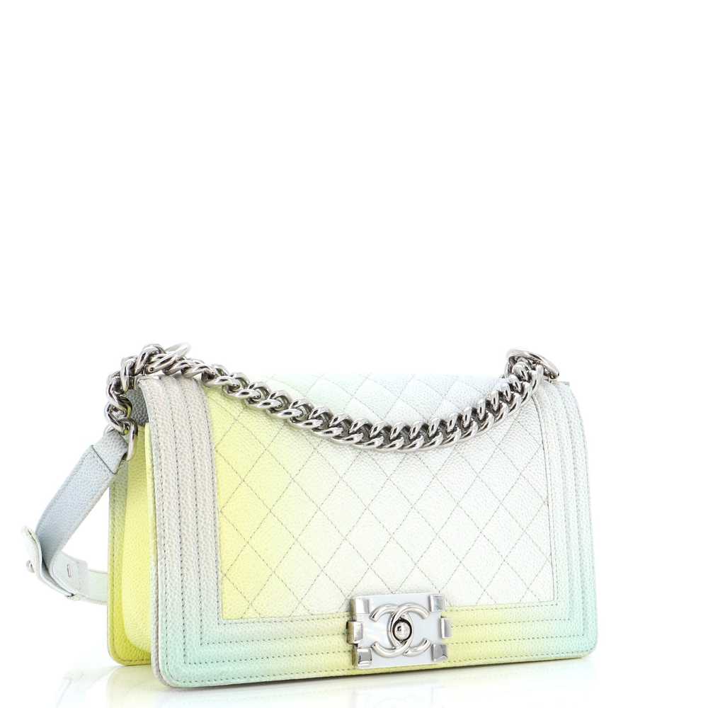 CHANEL Rainbow Boy Flap Bag Quilted Painted Cavia… - image 3