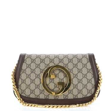 GUCCI Blondie NM Chain Flap Bag GG Coated Canvas … - image 1