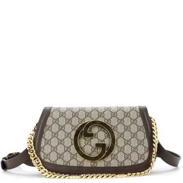 GUCCI Blondie NM Chain Flap Bag GG Coated Canvas … - image 1