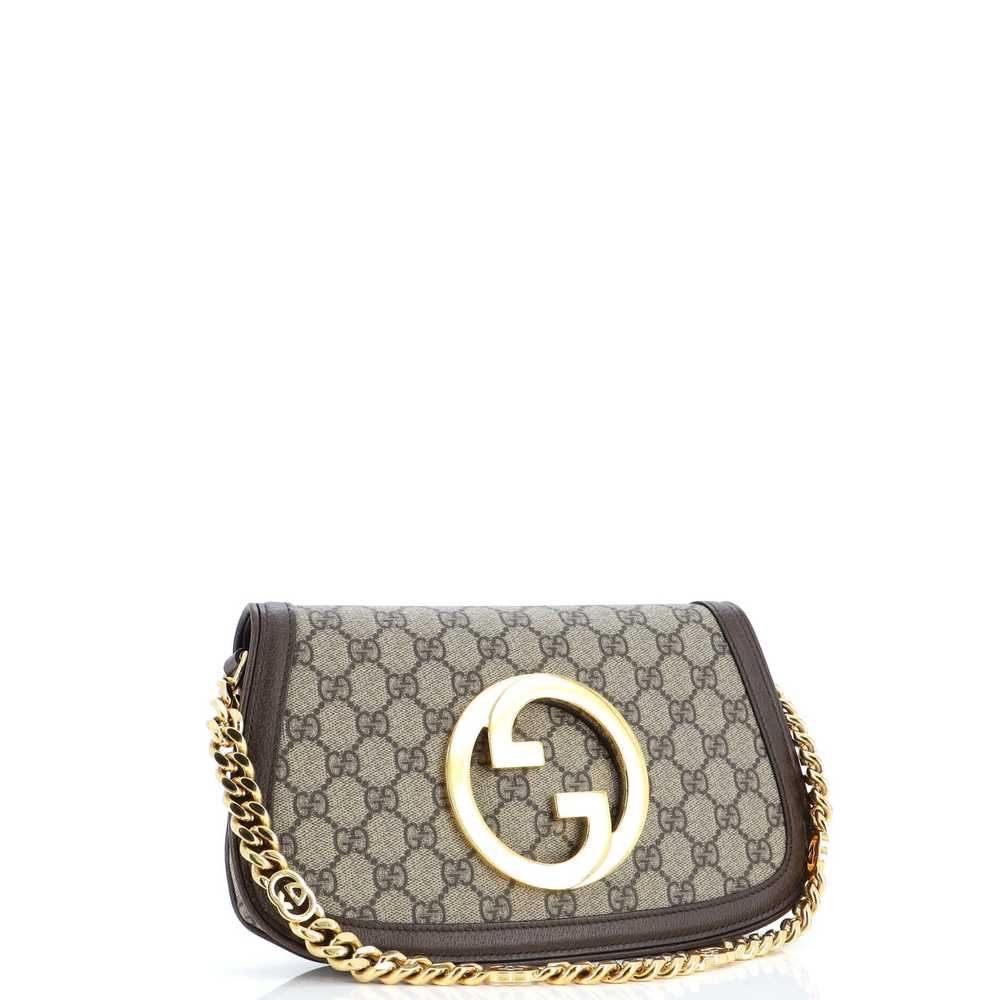 GUCCI Blondie NM Chain Flap Bag GG Coated Canvas … - image 2