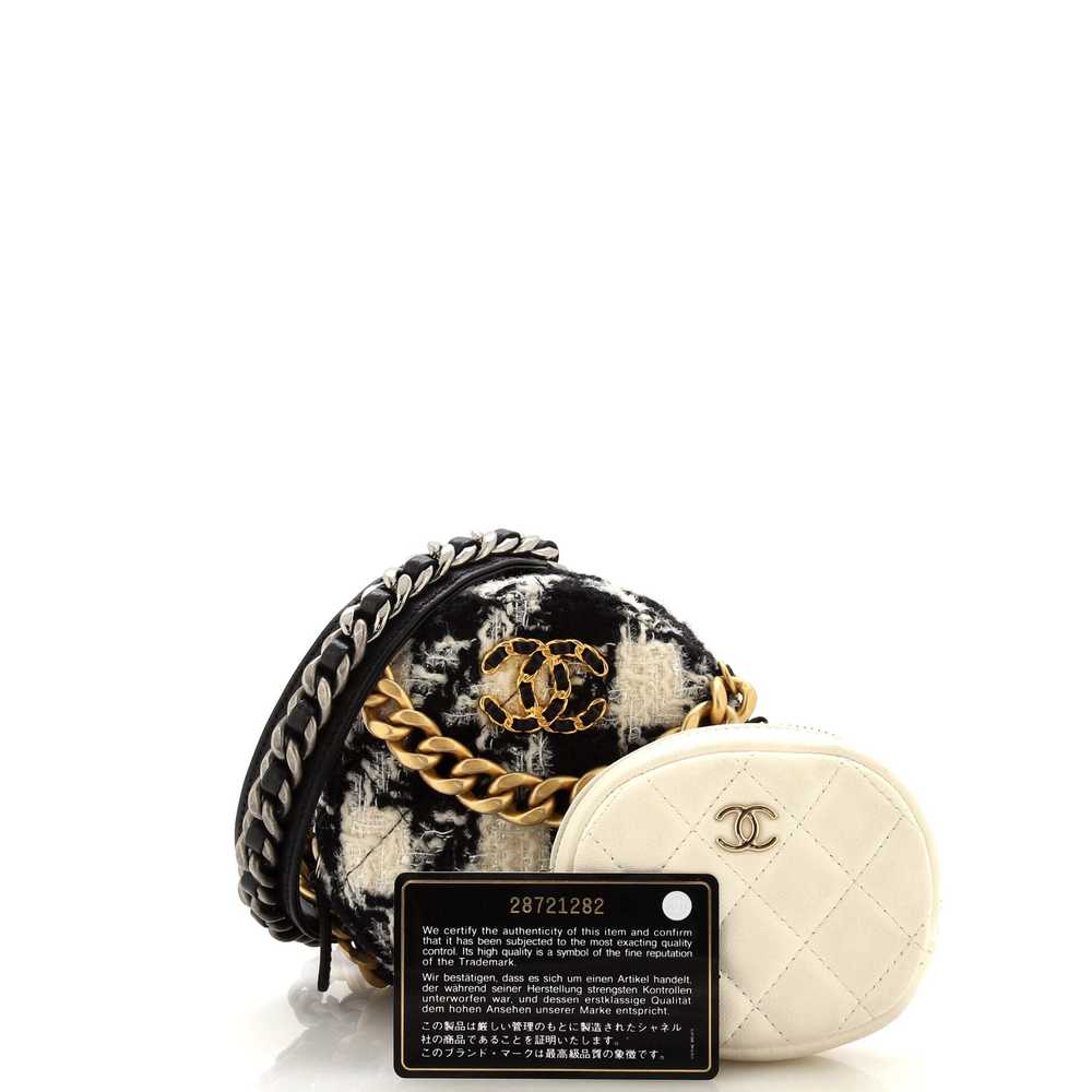 CHANEL 19 Round Clutch with Chain and Coin Purse … - image 2