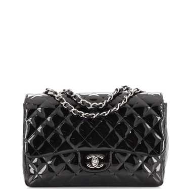 CHANEL Classic Single Flap Bag Quilted Patent Jum… - image 1