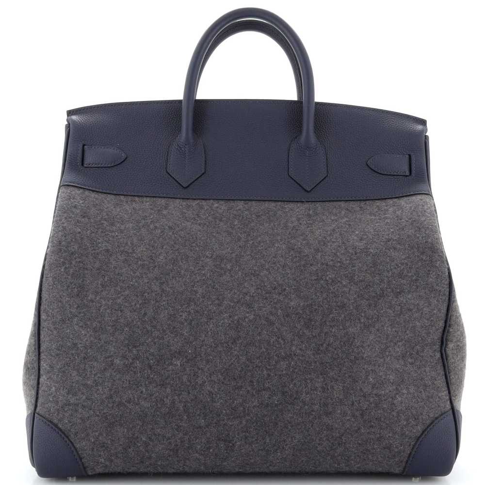 Hermes HAC Birkin Bag Todoo Wool and Blue Togo wi… - image 4