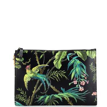 GUCCI Zipped Pouch Printed Leather Large