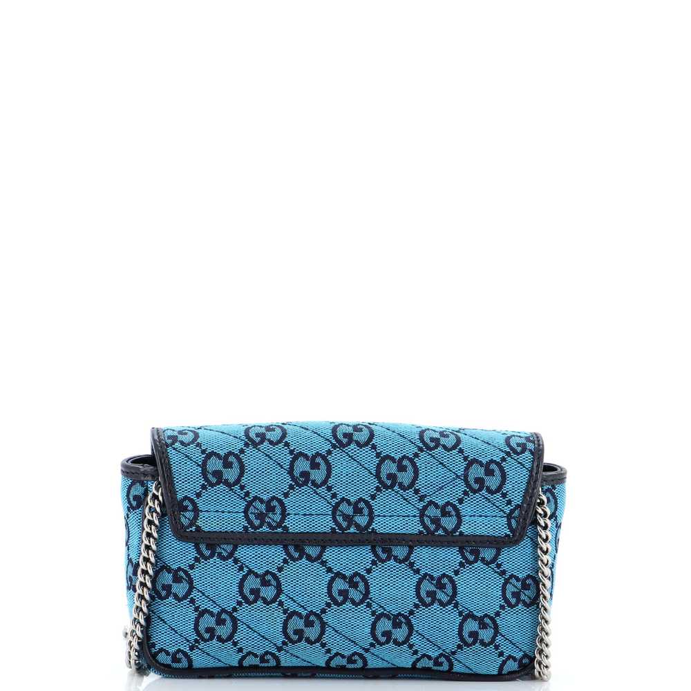 GUCCI GG Marmont Flap Bag Diagonal Quilted GG Can… - image 3