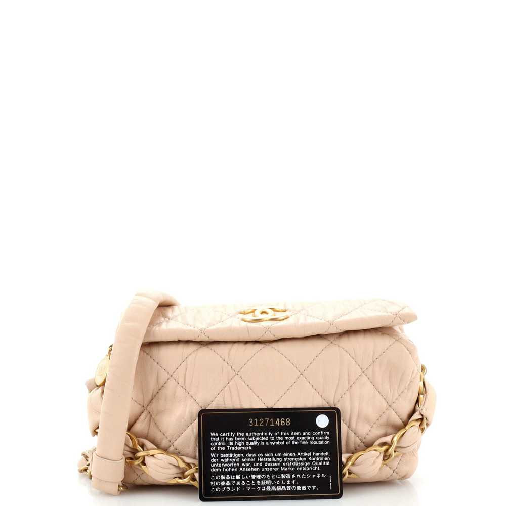 CHANEL CC Links Hobo Quilted Crumpled Lambskin Sm… - image 2