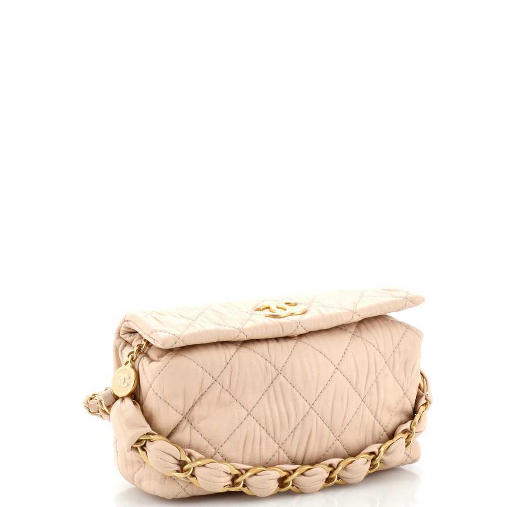 CHANEL CC Links Hobo Quilted Crumpled Lambskin Sm… - image 3