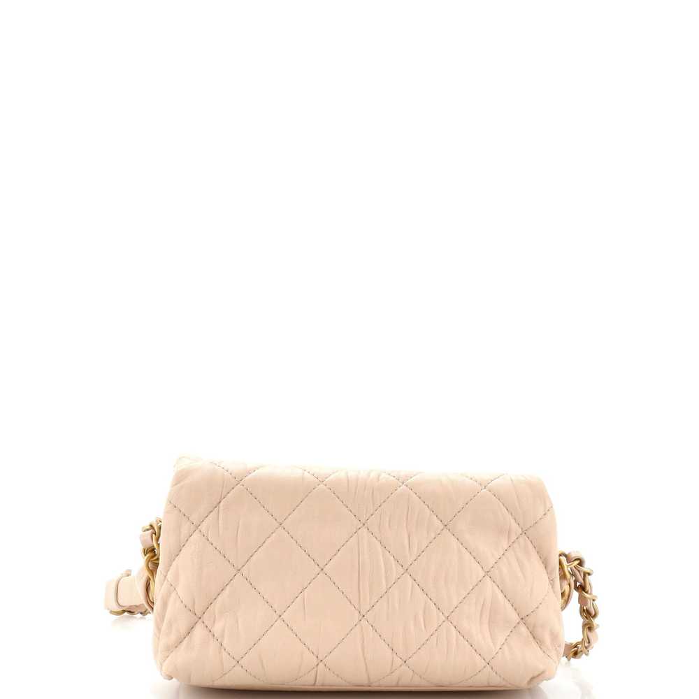 CHANEL CC Links Hobo Quilted Crumpled Lambskin Sm… - image 4