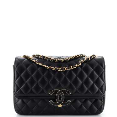CHANEL CC Chic Double Flap Bag Quilted Lambskin M… - image 1
