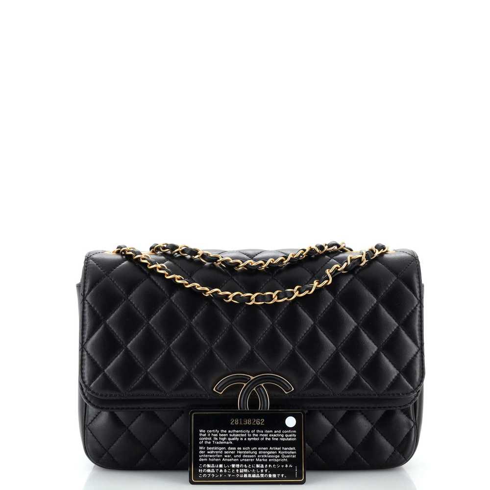CHANEL CC Chic Double Flap Bag Quilted Lambskin M… - image 2