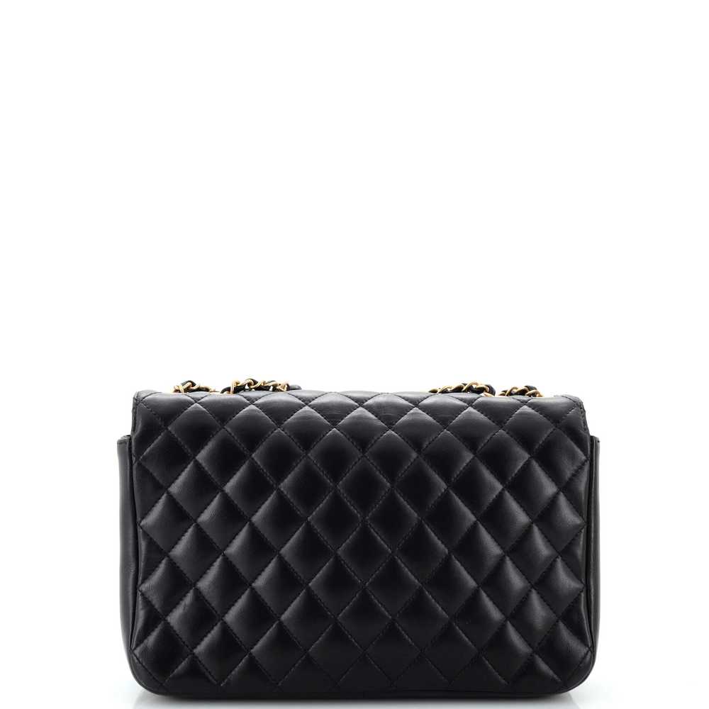 CHANEL CC Chic Double Flap Bag Quilted Lambskin M… - image 4
