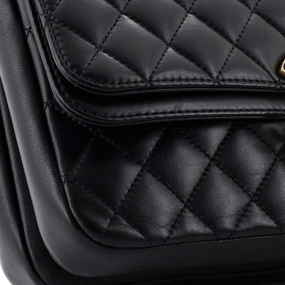 CHANEL CC Chic Double Flap Bag Quilted Lambskin M… - image 7