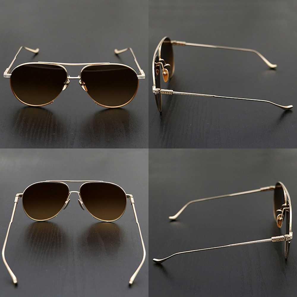 Chrome Hearts Chrome Hearts Gold Aviator Sunglass… - image 5