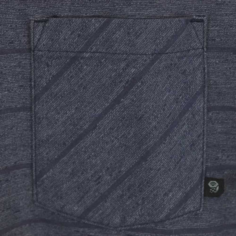 Mountain Hardwear Men's Medium Blue Striped Cotto… - image 5