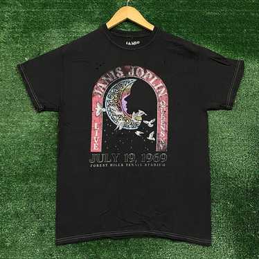 Janis Joplin Live 1969 Distressed Rock T-Shirt Siz
