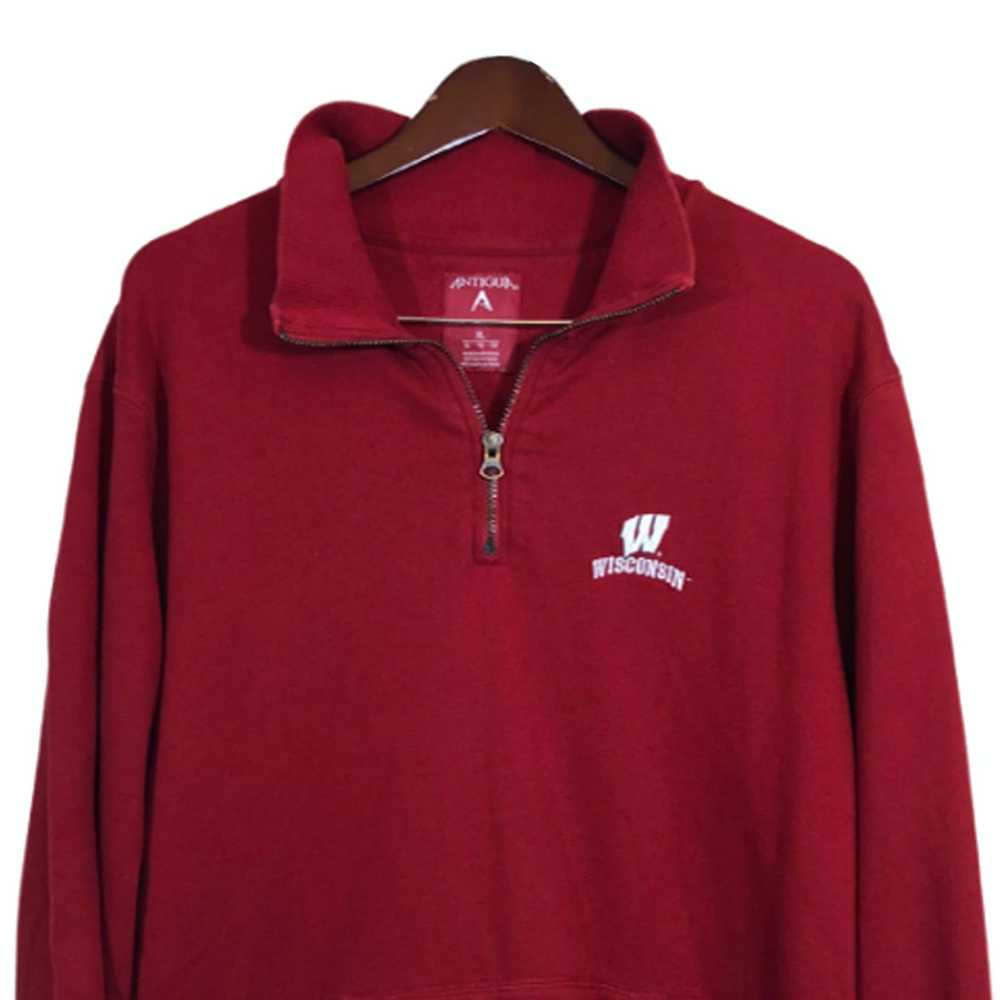 Antigua University Wisconsin Madison Red Zip Up S… - image 2