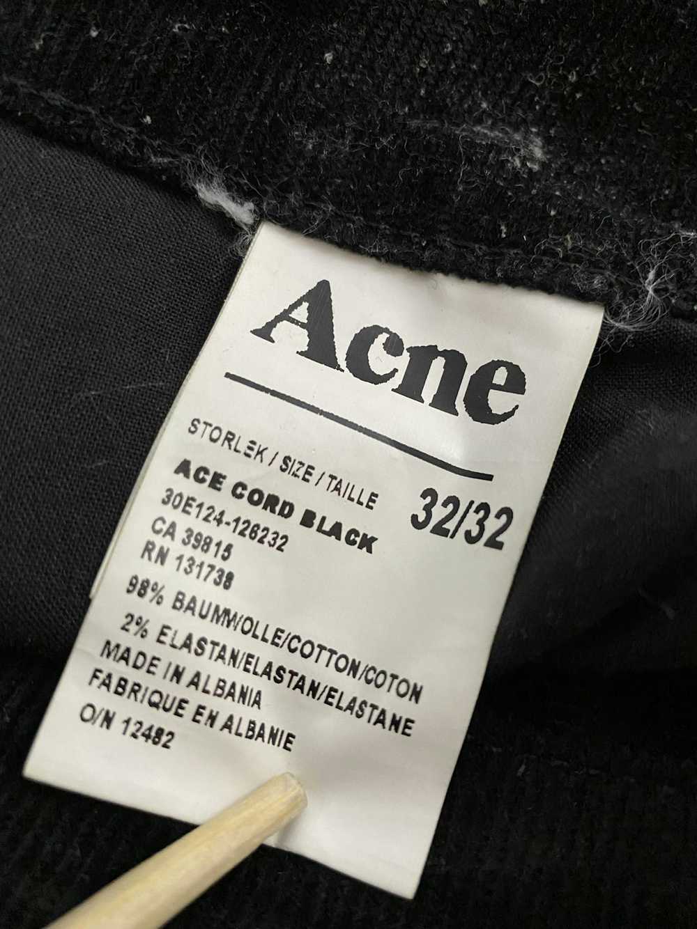 Acne Studios Acne ACE CORD BLACK velvet pants (32… - image 7