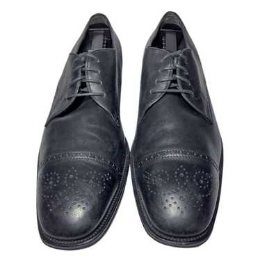 Tod's TOD'S SEMI BROGUE Oxford Black Leather Shoes