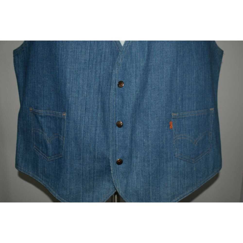 Levi's Vintage Levis Orange Tab Jean Vest XL Bald… - image 5