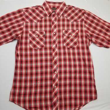 Roper Roper Western XL Red S/S Button Down Plaid S