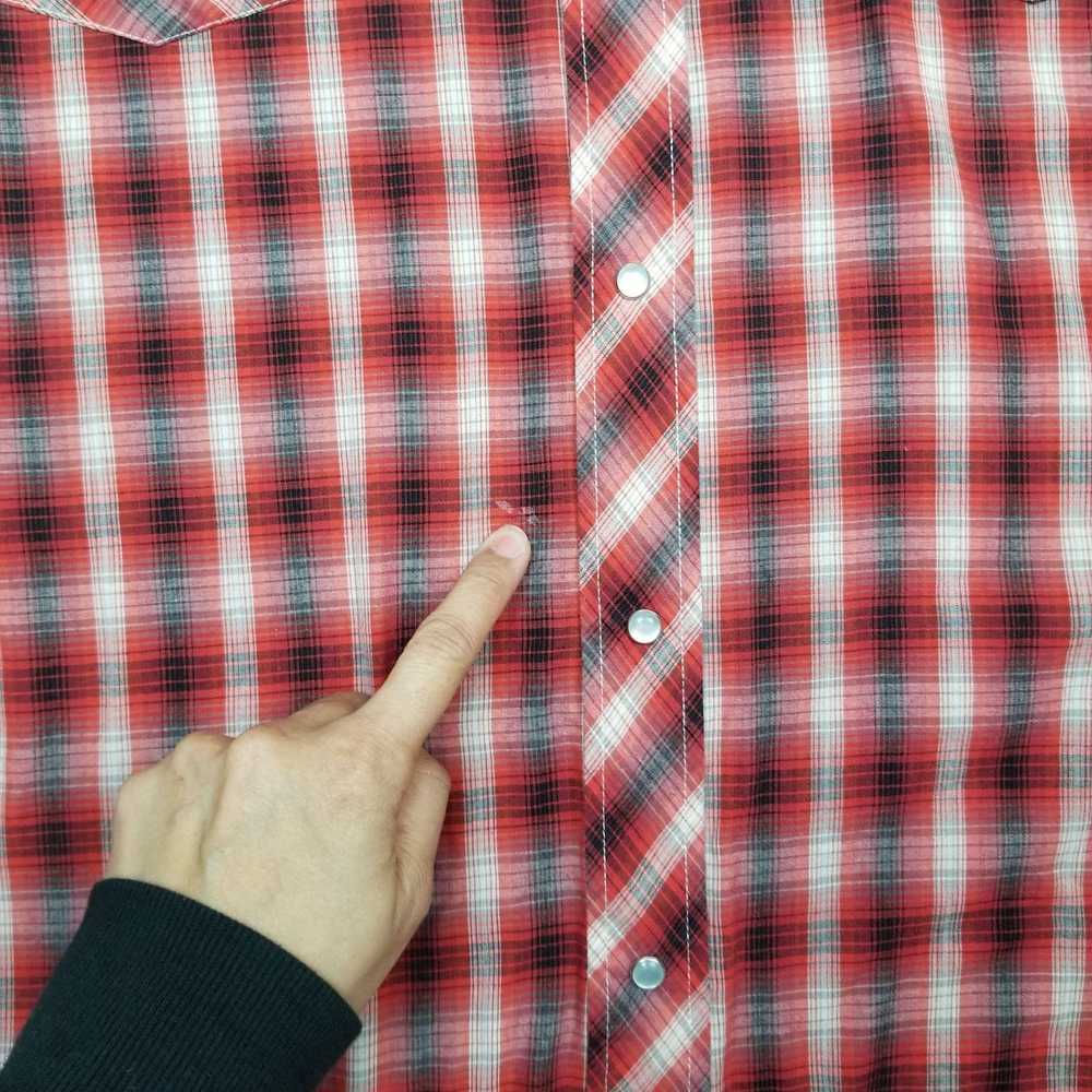 Roper Roper Western XL Red S/S Button Down Plaid … - image 3