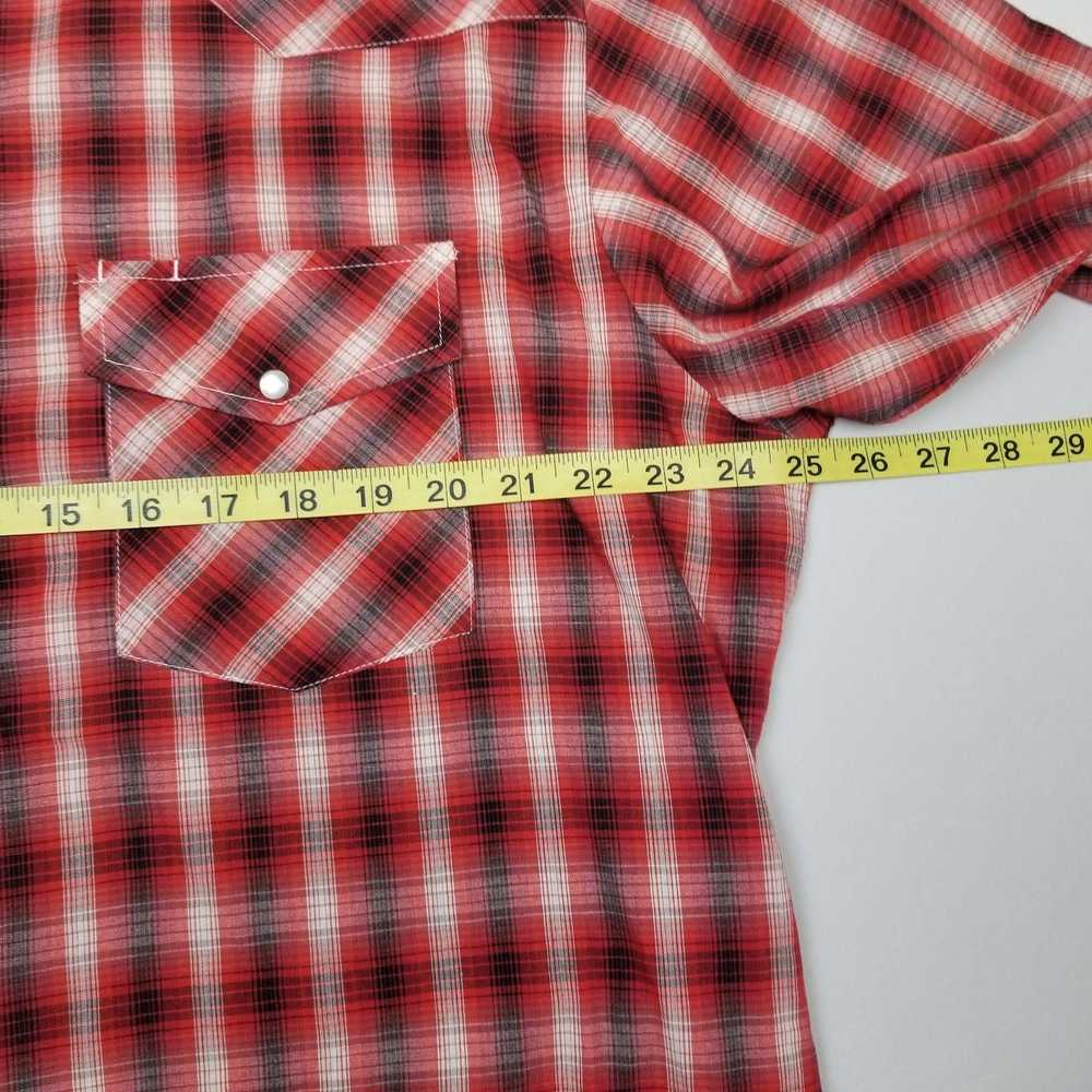 Roper Roper Western XL Red S/S Button Down Plaid … - image 7