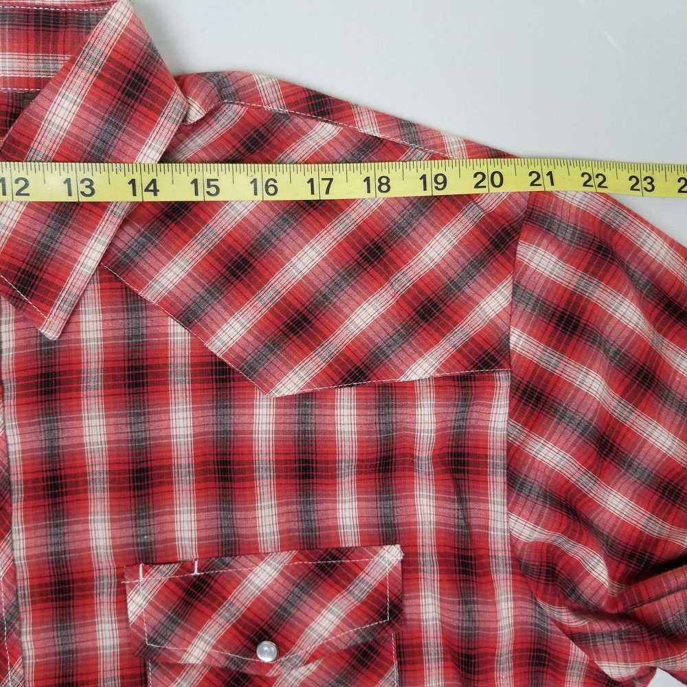 Roper Roper Western XL Red S/S Button Down Plaid … - image 9