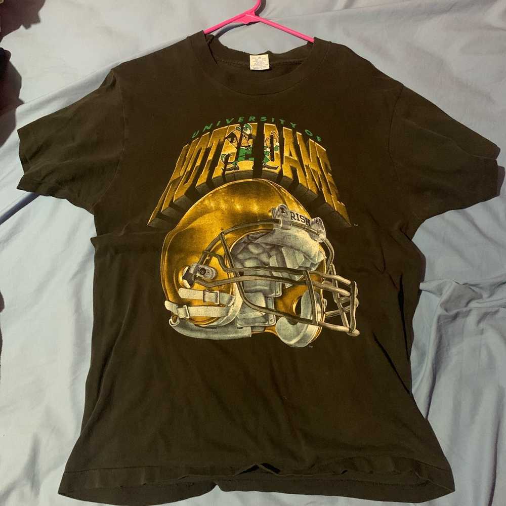 Salem Sportswear Norte Dame helment shirt - image 1