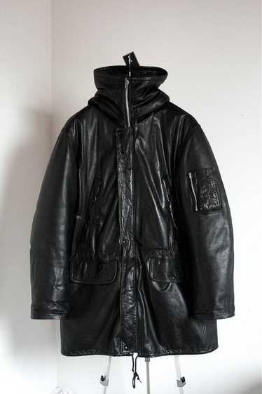 Helmut Lang AW98 leather puffer parka