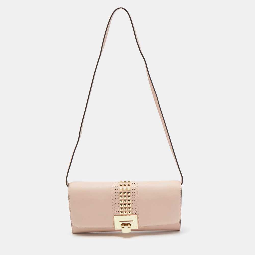 MICHAEL MICHAEL KORS Dusty Pink Leather Studded T… - image 1