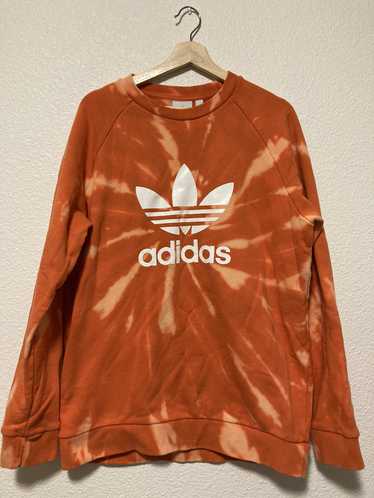 Adidas Custom made bleach dye Adidas crewneck