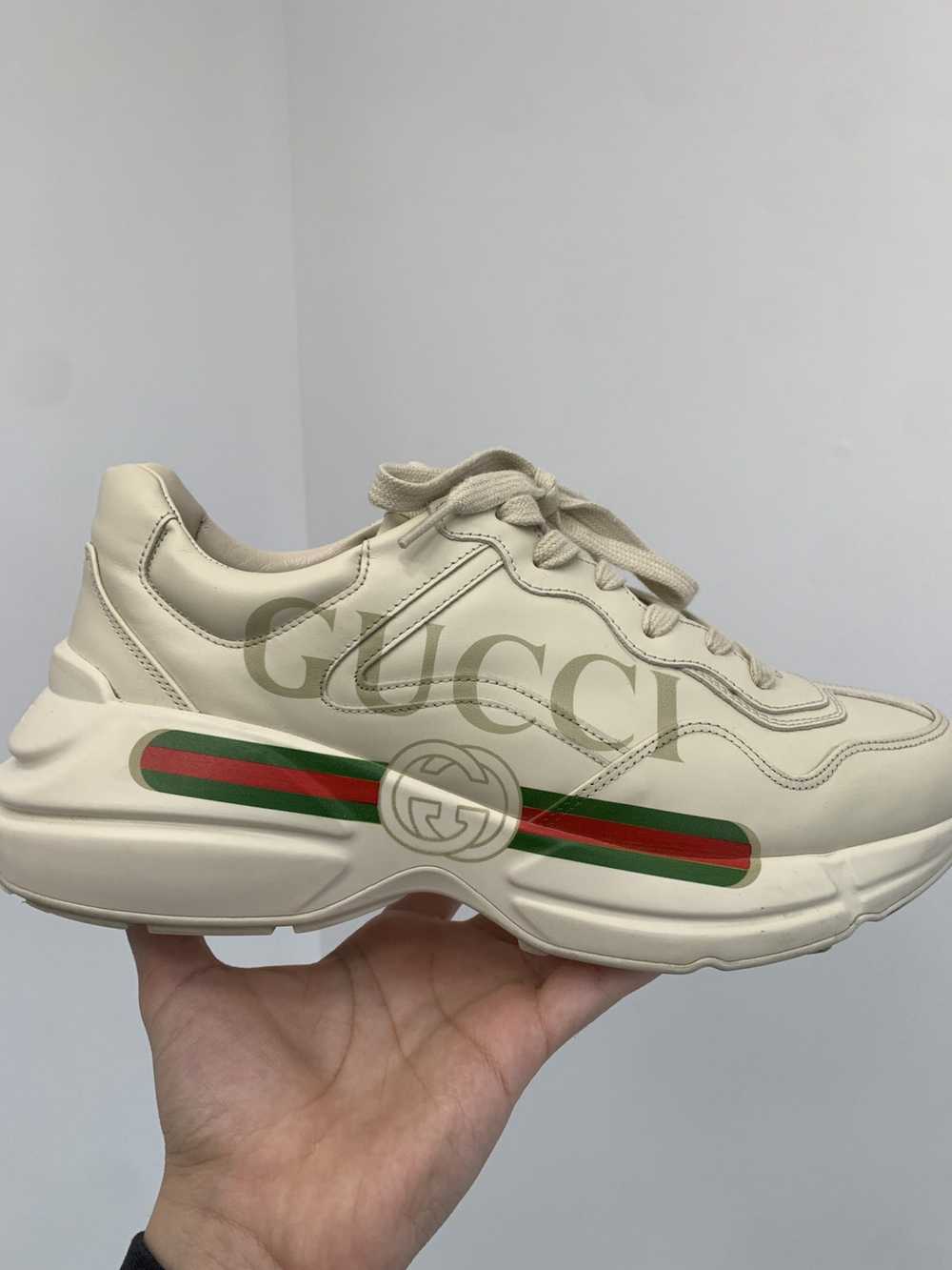 Gucci Gucci Rhython leather sneaker ‘logo’ - image 12