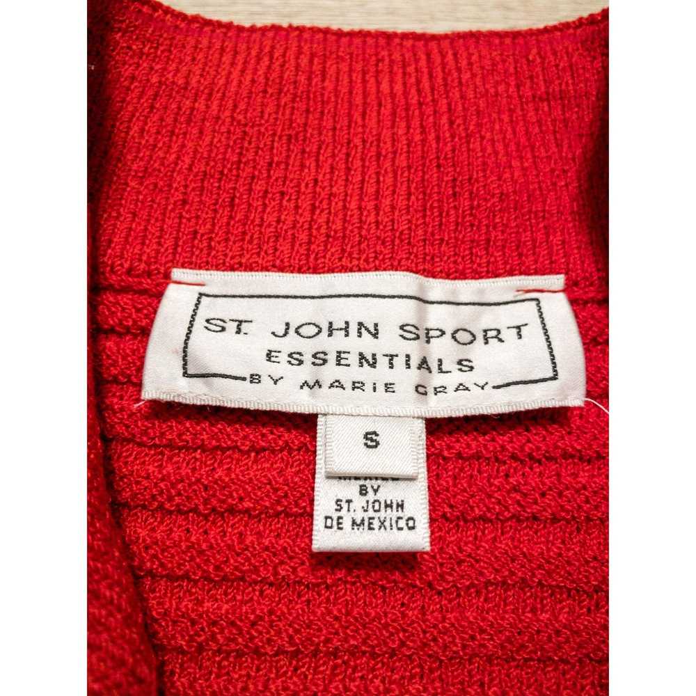 Designer St John Sport Essentials Marie Gray Red … - image 4