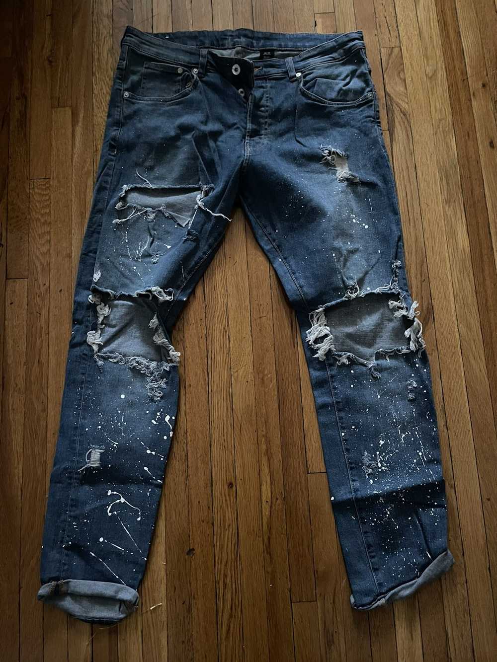 Custom Custom paint splat jeans - image 2
