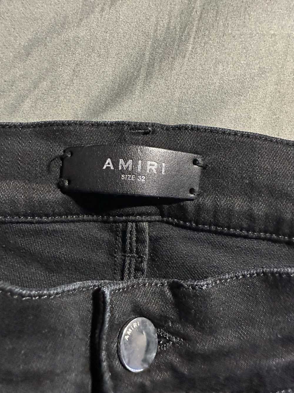 Amiri Amiri denim black and white track jeans - image 3
