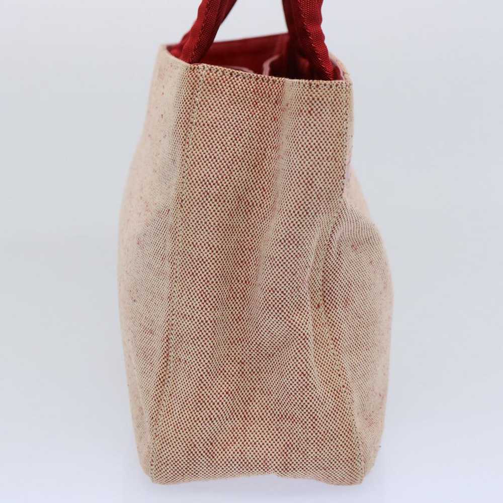 Prada PRADA Sports Hand Bag Canvas Beige Red Auth… - image 3