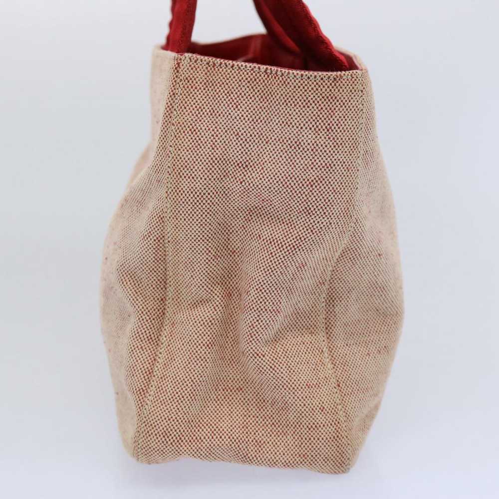 Prada PRADA Sports Hand Bag Canvas Beige Red Auth… - image 4