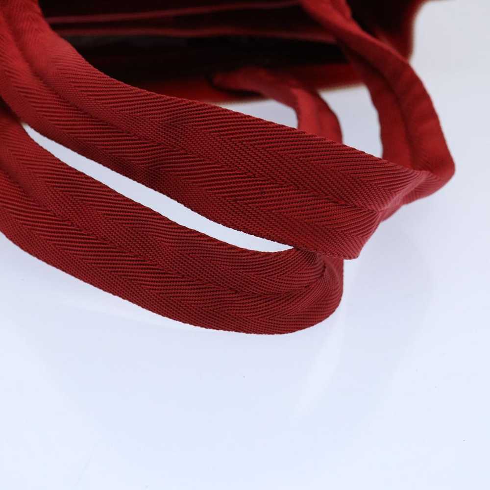 Prada PRADA Sports Hand Bag Canvas Beige Red Auth… - image 7