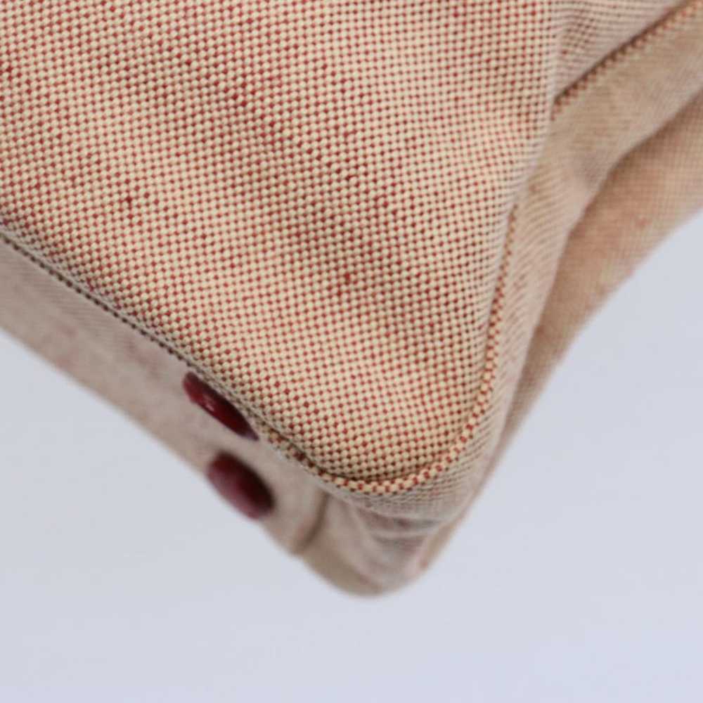 Prada PRADA Sports Hand Bag Canvas Beige Red Auth… - image 9